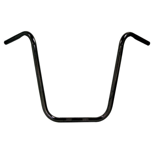 PartzBiz HD: 4421354-Chrome 16 ” Rise Black Ape Hanger 1 ” แฮนด์บาร์สไตล์ Harley 82-Later