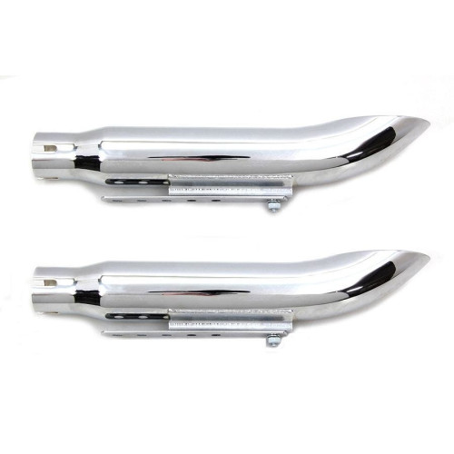 PartzBiz HD: 4421356-Chrome 16" Turn Out Slip-On Muffler Set Harley Davidson & Custom Chopper 30-0784 PartzBiz HD: 4421356-Chrome 16" Turn Out Slip-On Muffler Set Harley Davidson & Custom Chopper 30-0784
