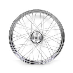 PartzBiz HD MW36-397 - Chrome 19" X 2.5" 80 Spoke Front Wheel Harley Softail FXST Wide Glide 84-99