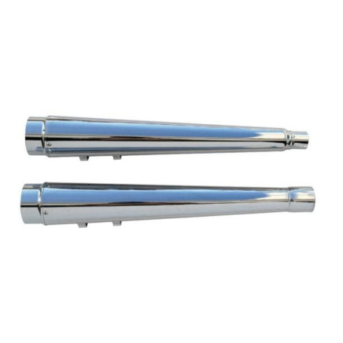 PartzBiz HD: 4421320-Chrome 2-1/4” Radium Slip-On Mufflers Billet End Caps Harley M8 Touring 17-Up PartzBiz HD: 4421320-Chrome 2-1/4” Radium Slip-On Mufflers Billet End Caps Harley M8 Touring 17-Up