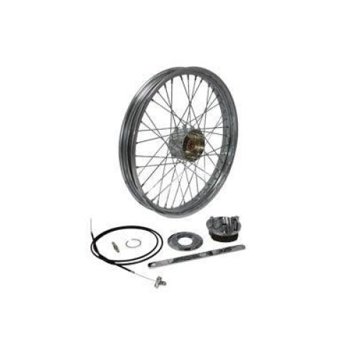 PartzBiz HD: 4421324-Chrome 21 x 2.15 Mini Drum 40 Spoke Front Rim Wheel Harley Chopper Bobber Rigid