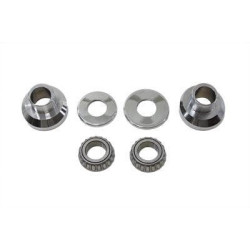 PartzBiz HD VT24-0283 - Chrome 3 องศา Raked Neck Cups Cup Set Kit Harley Big Twin Chopper Custom