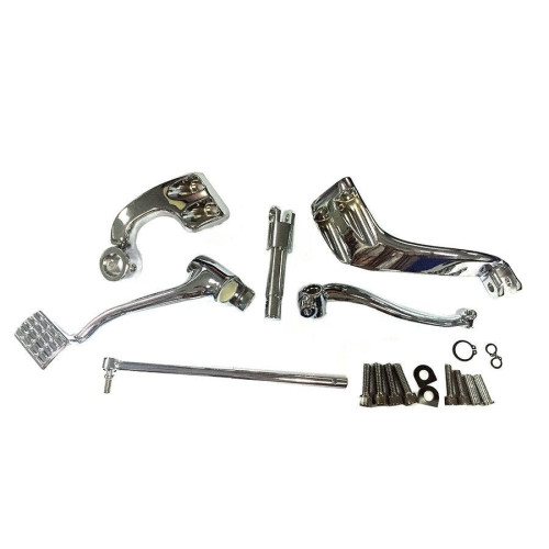 PartzBiz HD: 4421326-Chrome 3" Extension Mid Control Kit Bobber Chopper Harley Sportster XL 14-Up