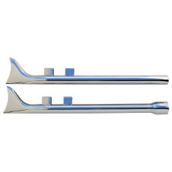 PartzBiz HD MW64-378 - Chrome 33 ” Fishtail Slip-On Mufflers ท่อตรง 64-378 Harley Touring 17-Up PartzBiz HD MW64-378 - Chrome 33 ” Fishtail Slip-On Mufflers ท่อตรง 64-378 Harley Touring 17-Up
