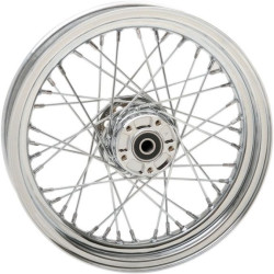 PartzBiz HD DS02030630 - Chrome 40 Spoke Laced 16" Front Wheel Repl Harley 08-20 FL Touring w/o ABS