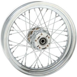 PartzBiz HD DS02040423 - Chrome 40 Spoke Laced 16" Rear Wheel Harley 00-06 Softail Dyna 40700-03 W/O ABS Softail best new rim upgrade replacement custom chopper bobber