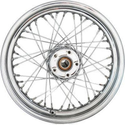PartzBiz HD DS02040518 - Chrome 40 Spoke Laced 16 ” ล้อหลัง Harley 12-17 FLST C/F/NW/O ABS Softail best new rim upgrade replacement custom chopper bobber