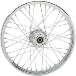 PartzBiz HD DS02030528 - Chrome 40 Spoke Laced 21" Front Wheel Harley 00-06 FXST FXD W/O ABS Softail Dyna best new replacement upgrade rim custom motorcycle Chopper Bobber