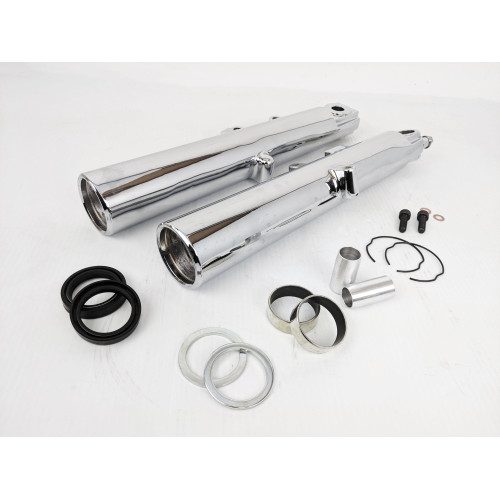 PartzBiz HD: 4421277-Chrome 41mm Lower Fork Leg Sets Dual Disc OE Repl 45500167 Harley Touring FLT 