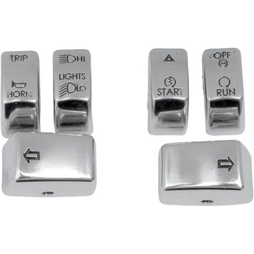 PartzBiz HD: 4421281-Drag Chrome 6 Piece Handlebar Control Switch Key Cap Set Harley Softail 2011 | Drag Specialties PartzBiz HD: 4421281-Drag Chrome 6 Piece Handlebar Control Switch Key Cap Set Harley Softail 2011 | Drag Specialties