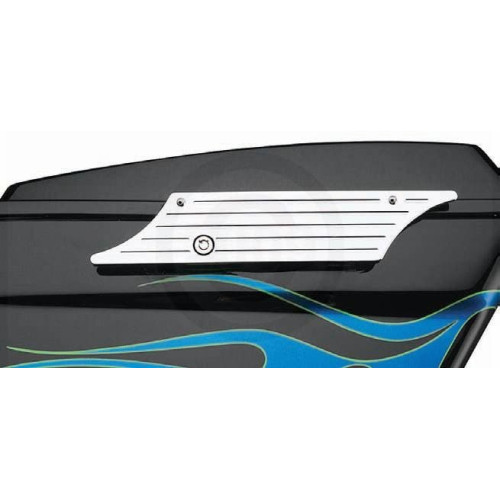 PartzBiz HD: 4421295-Custom Chrome Billet Saddlebag Latch Covers 4 Harley FLH/T 93-13 Hard Saddlebags - 610580 PartzBiz HD: 4421295-Custom Chrome Billet Saddlebag Latch Covers 4 Harley FLH/T 93-13 Hard Saddlebags - 610580
