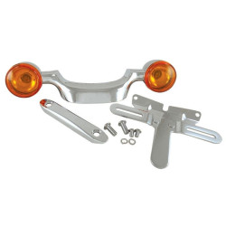 PartzBiz HD MU11447 - Chrome Bullet Turn Signal Bar & การย้ายป้ายทะเบียน 99-08 Harley Touring 11447 PartzBiz HD MU11447 - Chrome Bullet Turn Signal Bar & การย้ายป้ายทะเบียน 99-08 Harley Touring 11447