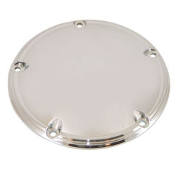 PartzBiz HD MU78162 - Chrome Die Cast 5 หลุม Domed Derby ฝาครอบ OE Rep 25414-99 Harley Big Twin 99-06