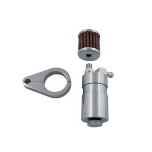 PartzBiz HD: 4421268-Chrome Engine Breather Oil Collector จับสามารถ Reservoir Tank Harley 40-0595 Custom Chopper Pan Shovel Head Evo