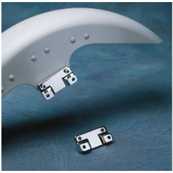 PartzBiz HD DSDS222128 - Chrome FLSTF Fat Boy Front Fender To Touring Fork Adapters 84-13 Harley Touring
