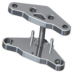 PartzBiz HD MW29-79 - 29-79 Chrome Milled Billet 5 องศา Rake Triple Tree 41 มม.หลอด Harley รุ่นประสิทธิภาพที่กำหนดเองอัพเกรดเปลี่ยนที่ดีที่สุดรถจักรยานยนต์จักรยาน chopper bagger electra road street glide softail low slim