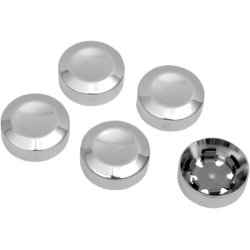 PartzBiz HD DS12010597 - Chrome ด้านหลังรอก Bolt ฝาครอบ 5-Pack OE Repl 4387604 Harley Twin Cam Evo 93-14 PartzBiz HD DS12010597 - Chrome ด้านหลังรอก Bolt ฝาครอบ 5-Pack OE Repl 4387604 Harley Twin Cam Evo 93-14