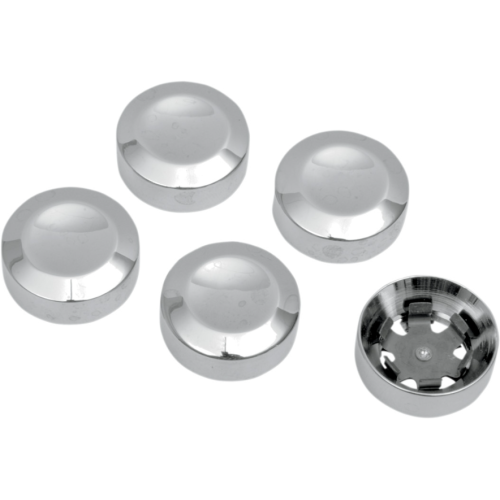PartzBiz HD: 4421210-Chrome Rear Pulley Bolt Cover 5-Pack OE Repl 4387604 Harley Twin Cam Evo 93-14