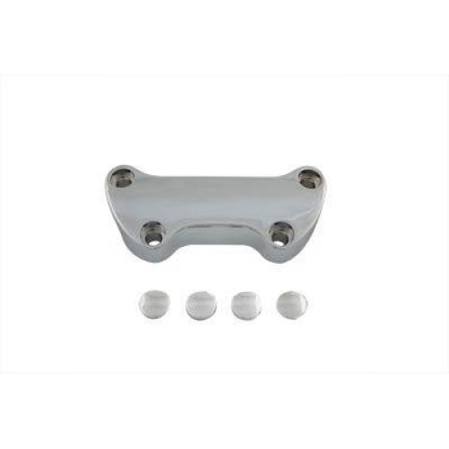 PartzBiz HD: 4421190-Chrome Smooth Riser Top Clamp for Harley Davidson 73-Up V-Twin 25-2107
