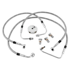 PartzBiz HD TR035851 - Chrome Stainless DOT Front Brake Line Kit Non ABS HD1010-1F Harley Sportster 86-03 PartzBiz HD TR035851 - Chrome Stainless DOT Front Brake Line Kit Non ABS HD1010-1F Harley Sportster 86-03