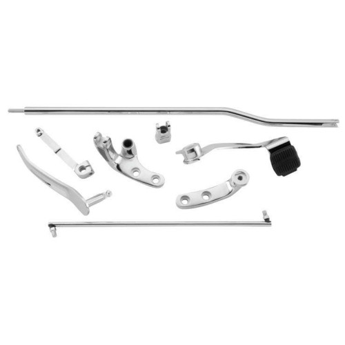 PartzBiz HD: 4421157-Chrome Stock Length Forward Control Kit w/o Pegs 06-17 Harley Dyna Repl 49080-0 482718 056269