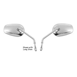 PartzBiz HD MU47039 & MU47040 - กระจกก้านสั้น Chrome Tapered 47039 & 47040 Harley Repl 91840-03B 91845-03B PartzBiz HD MU47039 & MU47040 - กระจกก้านสั้น Chrome Tapered 47039 & 47040 Harley Repl 91840-03B 91845-03B