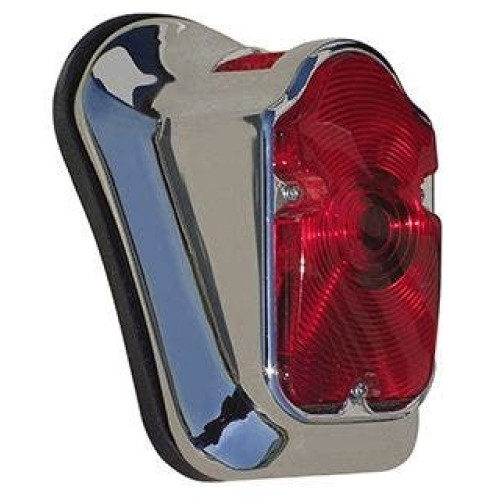 PartzBiz HD: 4421168-Chrome Tombstone Tailight Rear Brake Light w/ LED Array Harley Big Twin 73-99