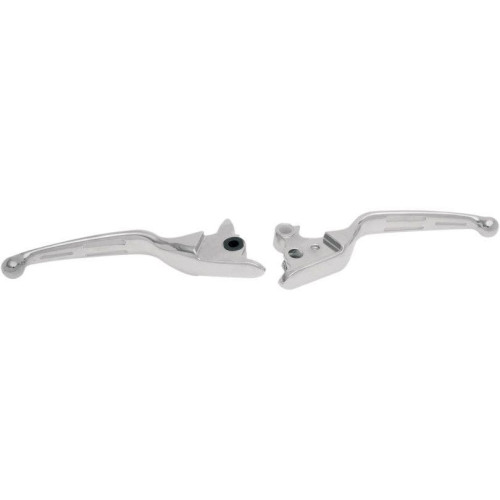 PartzBiz HD: 4421136-Drag Chrome Slotted Wide Hand Levers Brake Clutch Harley 08-13 Touring | 0610-0220