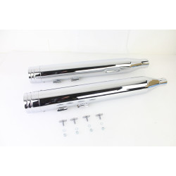 PartzBiz HD VT30-4014 - Chrome Wyatt Gatling ท่อไอเสียแบบสวม 4” 2 Ring Comet Tip Harley Touring 17-20 PartzBiz HD VT30-4014 - Chrome Wyatt Gatling ท่อไอเสียแบบสวม 4” 2 Ring Comet Tip Harley Touring 17-20