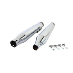 PartzBiz HD VT30-4015 - ท่อเก็บเสียงแบบสวม Chrome Wyatt Gatling 4” พร้อมปลาย Comet สีดำ Harley Touring 17-20 PartzBiz HD VT30-4015 - ท่อเก็บเสียงแบบสวม Chrome Wyatt Gatling 4” พร้อมปลาย Comet สีดำ Harley Touring 17-20