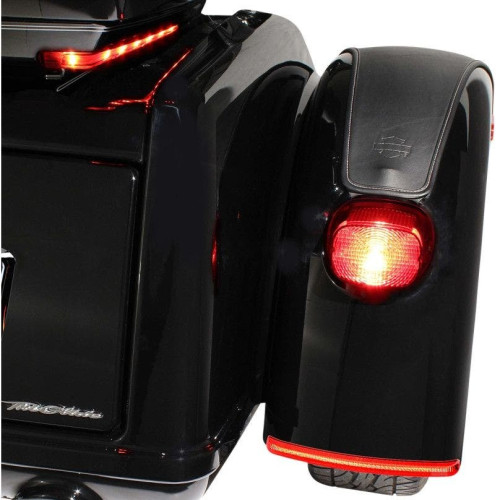 PartzBiz HD: 4421112-Ciro 40041 สีแดงรมควัน LED Fender Blades เบรค/ไฟสัญญาณ 09-19 Harley DavidsonTri Glide Ultra Classic Street Glide Trike Lighting อัพเกรด 2040-2383 20402383