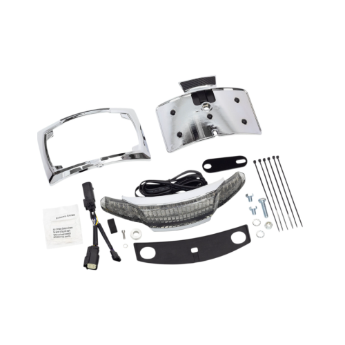 PartzBiz HD: 4421120-Ciro 40053 Chrome Tail Light & License Plate Assembly 14-18 Harley FLHX/FLTRX 2010-1350 20101350 PartzBiz HD: 4421120-Ciro 40053 Chrome Tail Light & License Plate Assembly 14-18 Harley FLHX/FLTRX 2010-1350 20101350