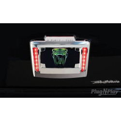 PartzBiz HD DS20301435 - Ciro 40080 กรอบป้ายทะเบียน Chrome & ไฟวิ่ง LED สีแดง Harley Trike 09-Up PartzBiz HD DS20301435 - Ciro 40080 กรอบป้ายทะเบียน Chrome & ไฟวิ่ง LED สีแดง Harley Trike 09-Up