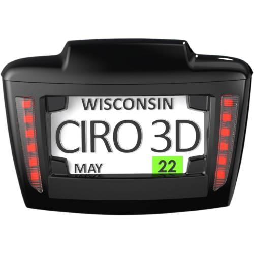 PartzBiz HD: 4421128-Ciro 40082 LED License Plate Frame Plug-N-Play Harley Tri Glide FLHTCUTG 09-Up