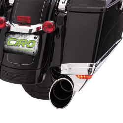 PartzBiz HD DS35011863 - Ciro 40111 Black Saddlebag Extensions 3-Way LED Harley Touring 14-Up 