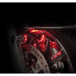 PartzBiz HD DS20401894 - Ciro 41009 Shock & Awe Fork Mounted Wheel LED Lights Set Harley Touring 00-Up