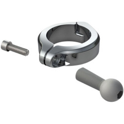 PartzBiz HD DS06360181 - Ciro 50134 Chrome Aluminium Clamp พร้อม Ball Mount 1-1/2” แฮนด์