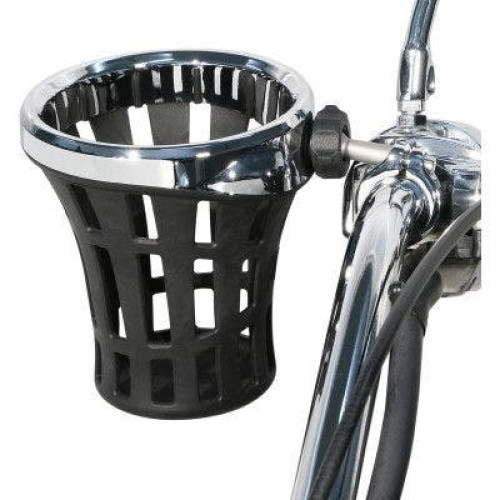 PartzBiz HD: 4421047-Ciro Chrome Big Ass ที่วางเครื่องดื่มสำหรับแฮนด์ 7/8 และ 1 พร้อมที่ยึด 30oz electra glide road street king softail skim fat boy bob sportster xl nightster bobber cafe racer