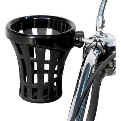 PartzBiz HD: 4421048-Ciro Chrome Big Ass ที่วางเครื่องดื่มสำหรับแฮนด์ 7/8 และ 1 พร้อมที่ยึด 30oz electra glide road street king softail skim fat boy bob sportster xl nightster bobber cafe racer
