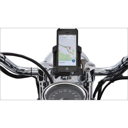 PartzBiz HD: 4421041-Ciro Black 7/8 ” และ 1 ” Bar Mount สมาร์ทโฟนระดับพรีเมียม/ที่วาง GPS โดยไม่มีเครื่องชาร์จ | 50313