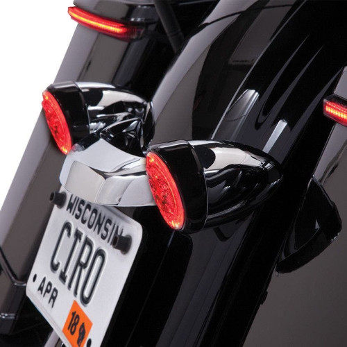 PartzBiz HD: 4421045-Ciro Black Bullet Style Fang LED Rear Turn Signal Inserts Dual Function Harley | 45421 PartzBiz HD: 4421045-Ciro Black Bullet Style Fang LED Rear Turn Signal Inserts Dual Function Harley | 45421
