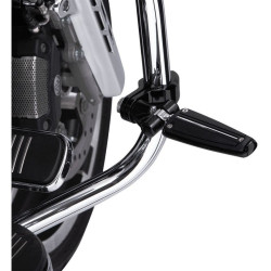 PartzBiz HD DS16240302 - Ciro Black Adjustable Pinless 1-1/4" Hi-Way Bar Mount w/ Female Footpeg Clevis | 60022 PartzBiz HD DS16240302 - Ciro Black Adjustable Pinless 1-1/4" Hi-Way Bar Mount w/ Female Footpeg Clevis | 60022