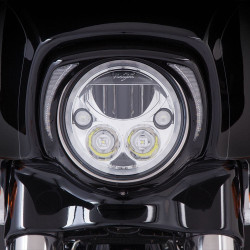 PartzBiz HD DS20011320 - Ciro Black L.E.D. Fang Headlight Bezel for Harley Touring FLH/T 14-16 | 45201