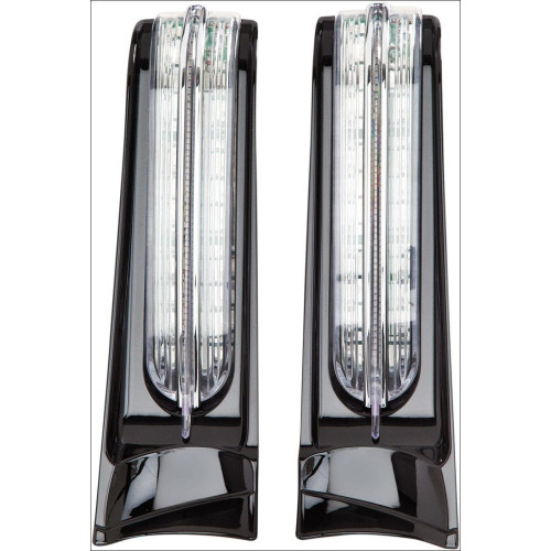 PartzBiz HD: 4421023-Ciro Black Smoke LED Saddlebag Filler Panel Accent Lights 14-16 FLHT/K (pr) | 40003