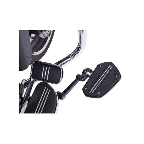 PartzBiz HD: 4420983-Ciro Black Twin Rail Boards Floorboards w/ Adapter Harley Male Mount Clevis PartzBiz HD: 4420983-Ciro Black Twin Rail Boards Floorboards w/ Adapter Harley Male Mount Clevis