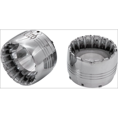 PartzBiz HD: 4420988-Ciro Chrome Billet Jet Machined Muffler Tips Ciro Megaphone / Straight (Pr) | 31320