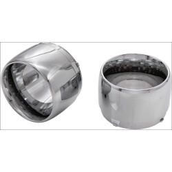 PartzBiz HD DS18020314 - Ciro Chrome Billet Jet Muffler Tips Ciro Megaphone / Straight Slip Ons (Pr) | 31300 PartzBiz HD DS18020314 - Ciro Chrome Billet Jet Muffler Tips Ciro Megaphone / Straight Slip Ons (Pr) | 31300