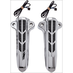 PartzBiz HD DS04030135 - Ciro Chrome ฝาครอบตัวเลื่อนขาท่อนล่างพร้อมไฟ LED สีเหลืองอำพันสำหรับ Harley Touring FLH/T 14-16 | 43001 PartzBiz HD DS04030135 - Ciro Chrome ฝาครอบตัวเลื่อนขาท่อนล่างพร้อมไฟ LED สีเหลืองอำพันสำหรับ Harley Touring FLH/T 14-16 | 43001