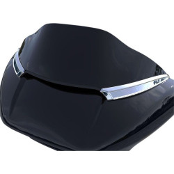 PartzBiz HD DS20402215 - Ciro Chrome Sequential LED Horizonal LED กระจกหน้ารถ Trim Harley Road Glide 15-18 | 11050