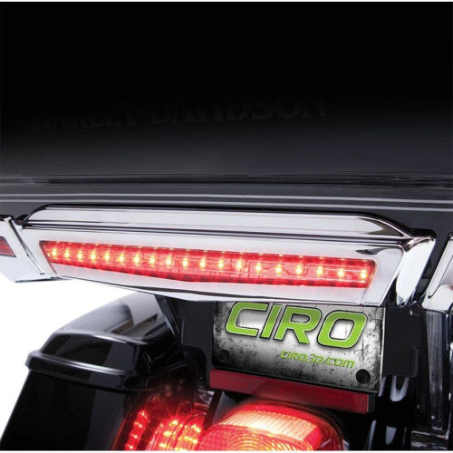 PartzBiz HD: 4420975-Ciro Chrome Tour-Pak Center LED Brake Light for Harley Touring 14-16 | 40004